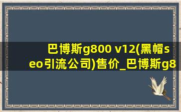 巴博斯g800 v12(黑帽seo引流公司)售价_巴博斯g800 v12多少钱
